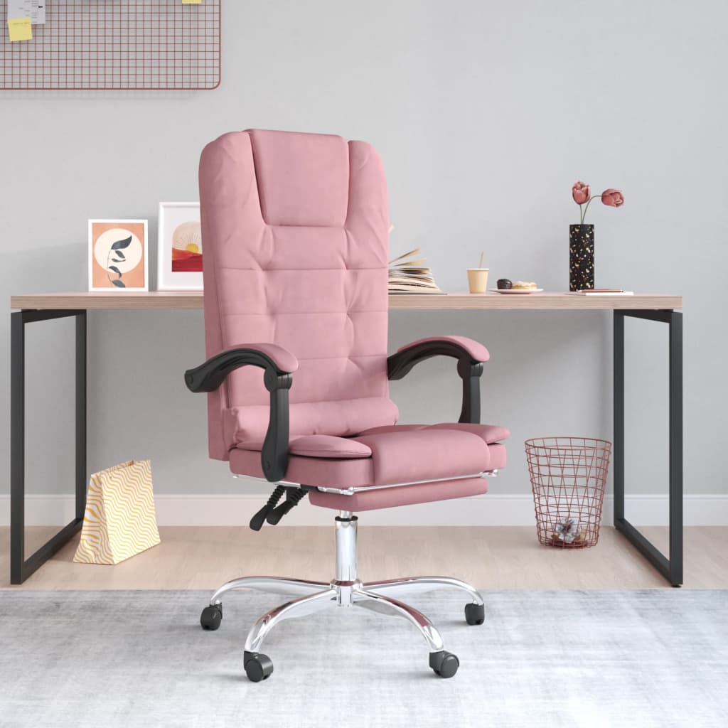 Silla De Oficina Reclinable Con Masaje Terciopelo