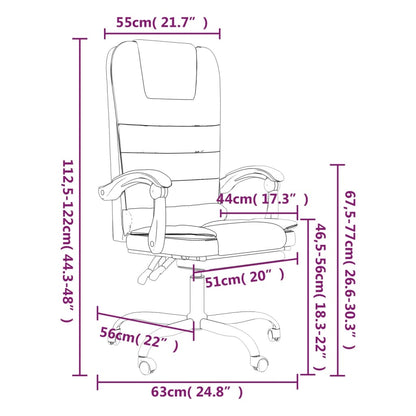 Silla De Oficina Reclinable Masaje Cuero Sintético