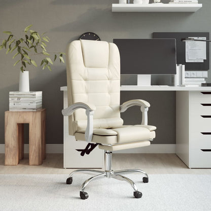 Silla De Oficina Reclinable Masaje Cuero Sintético