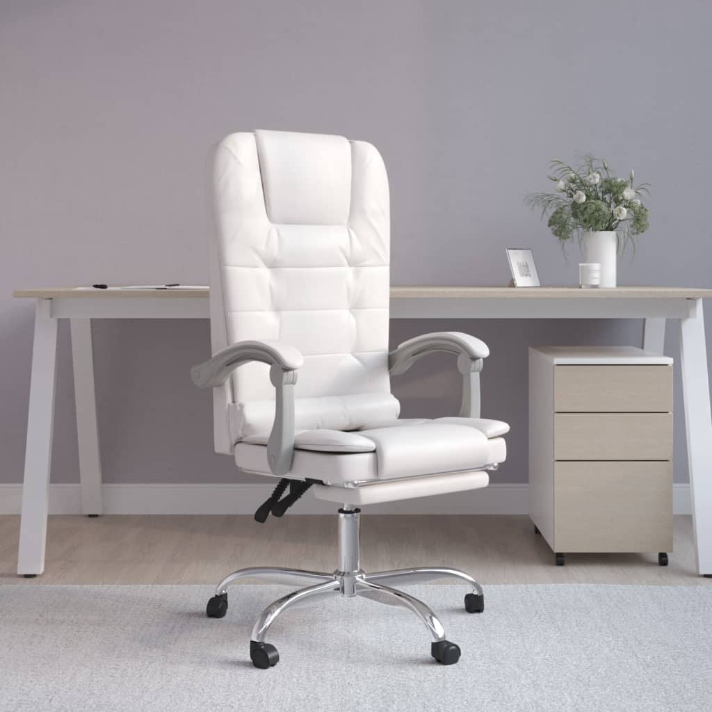 Silla De Oficina Reclinable Masaje Cuero Sintético