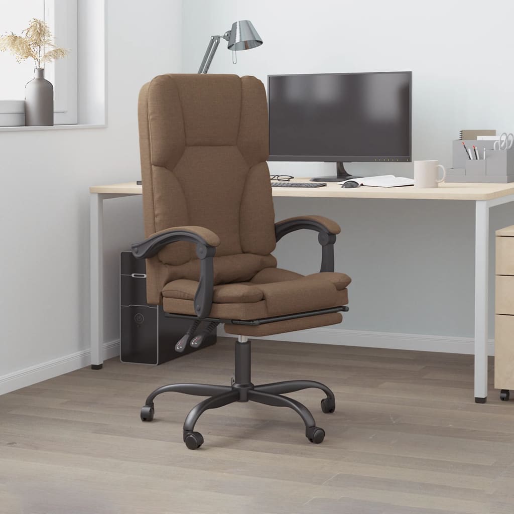 Silla De Oficina Reclinable Con Masaje De Tela