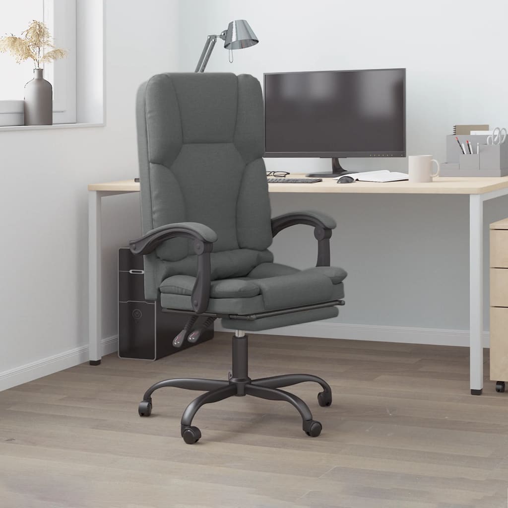 Silla De Oficina Reclinable Con Masaje De Tela