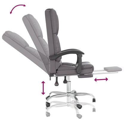 Silla De Oficina Reclinable Masaje Cuero Sintético
