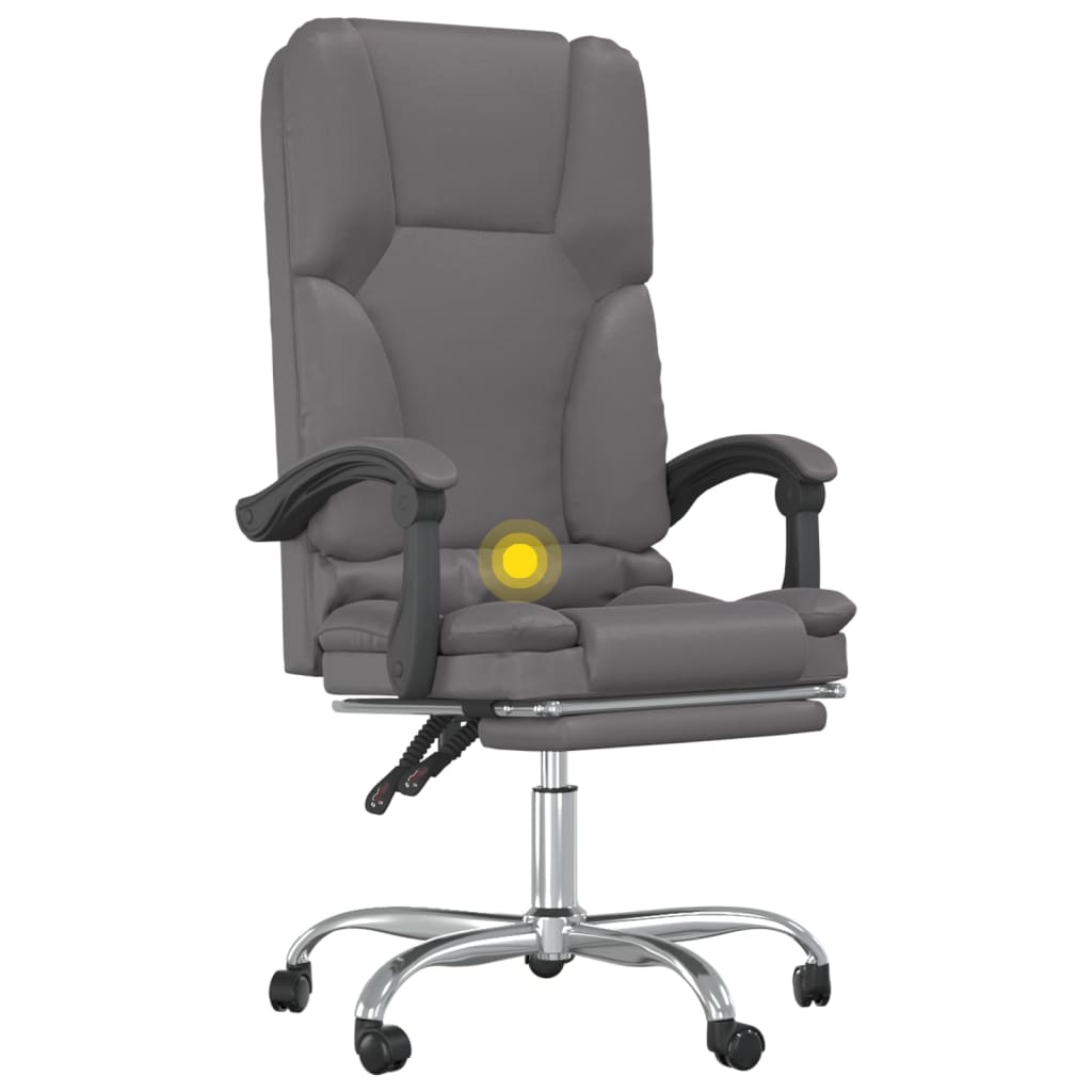Silla De Oficina Reclinable Masaje Cuero Sintético