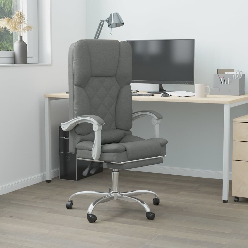 Silla De Oficina Reclinable Con Masaje De Tela