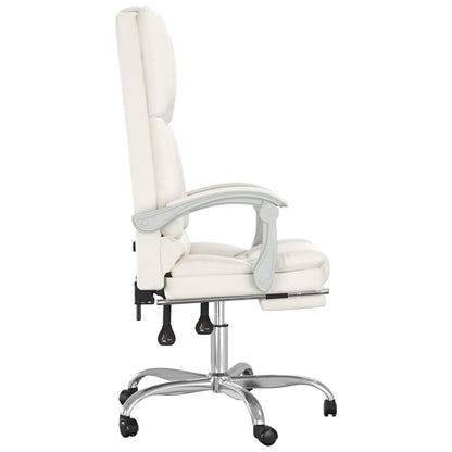 Silla De Oficina Reclinable Masaje Cuero Sintético Color