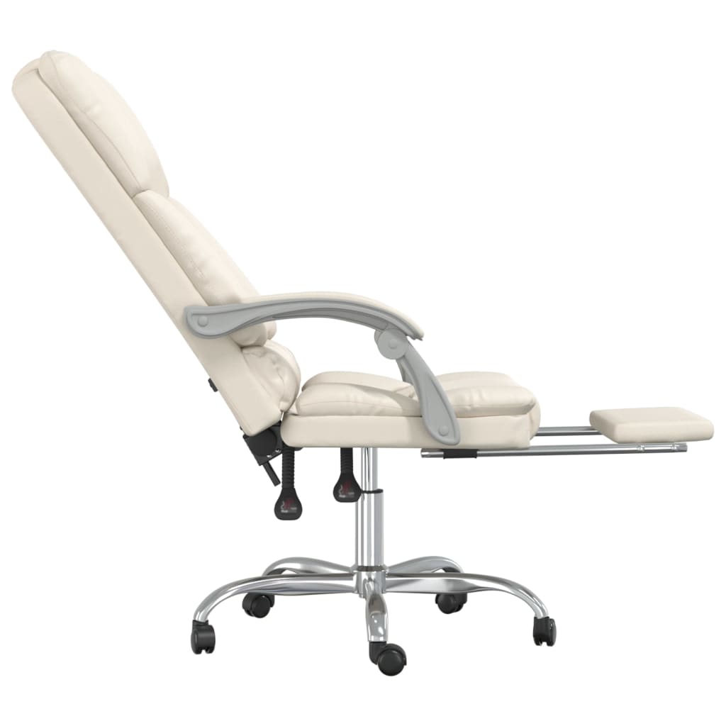 Silla De Oficina Reclinable Masaje Cuero Sintético Color