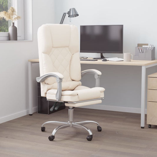 Silla De Oficina Reclinable Masaje Cuero Sintético Color