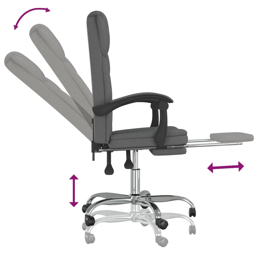 Silla De Oficina Reclinable De Tela