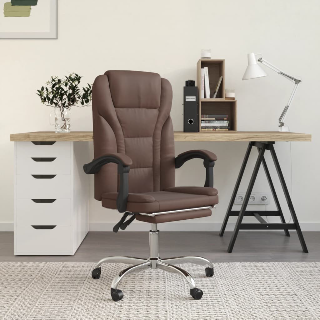 Silla De Oficina Reclinable Cuero Sintético