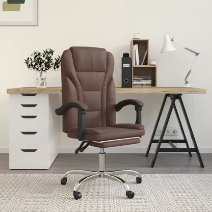 Silla De Oficina Reclinable Cuero Sintético