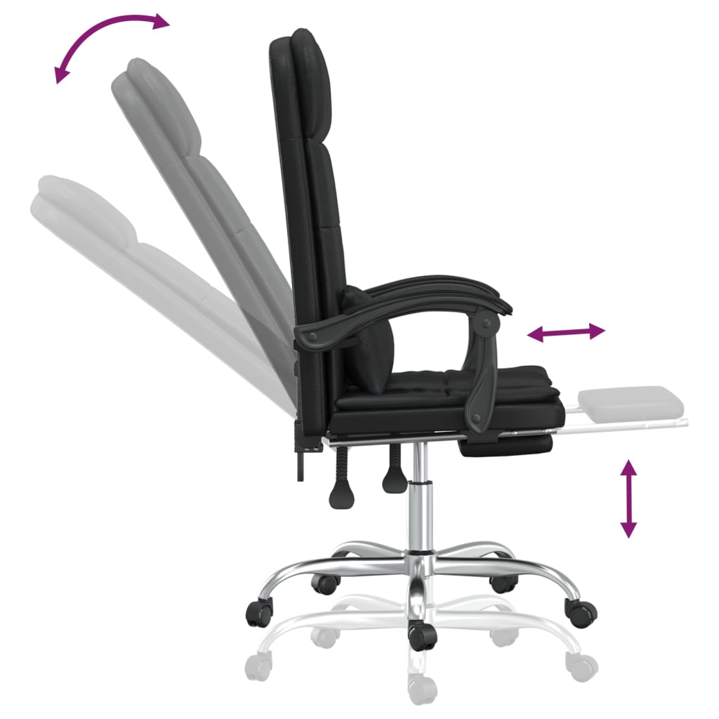 Silla De Oficina Reclinable Masaje Cuero Sintético
