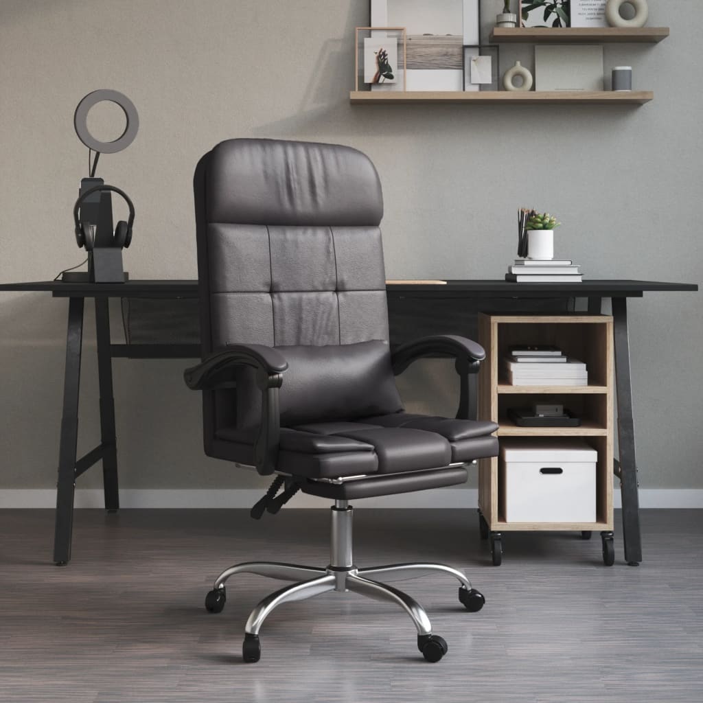Silla De Oficina Reclinable Masaje Cuero Sintético