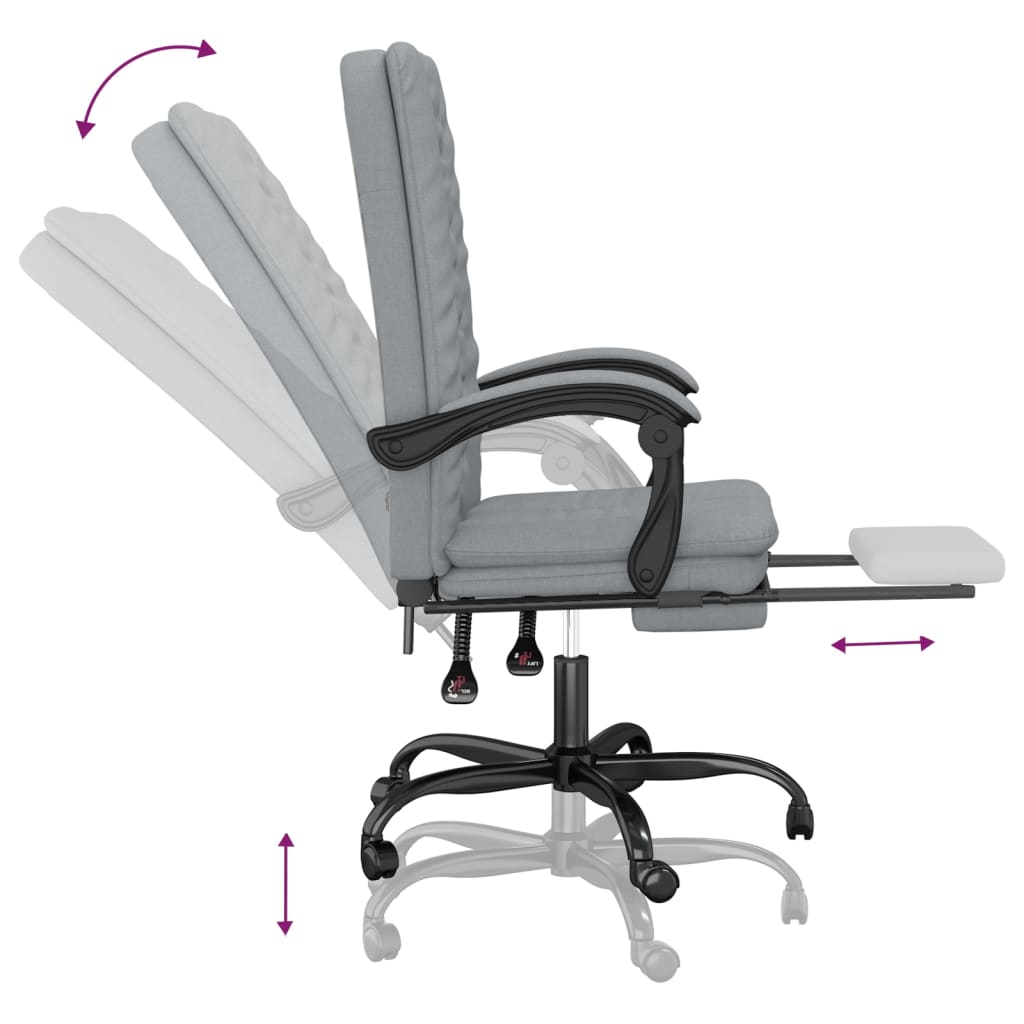 Silla De Oficina Reclinable De Tela