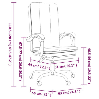 Silla De Oficina Reclinable De Tela