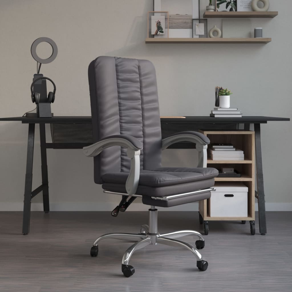 Silla De Oficina Reclinable Cuero Sintético