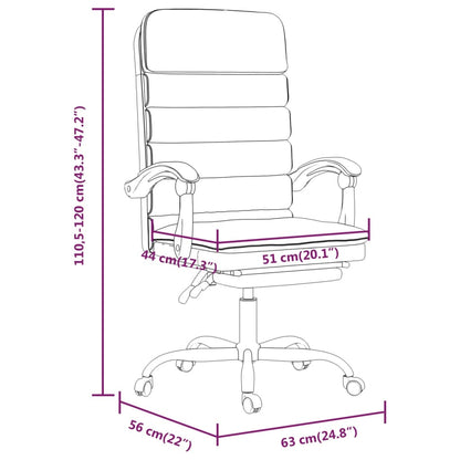 Silla De Oficina Reclinable Con Masaje Tela Gris