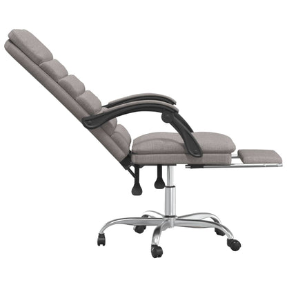 Silla De Oficina Reclinable Con Masaje Tela Gris