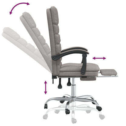 Silla De Oficina Reclinable Con Masaje Tela Gris