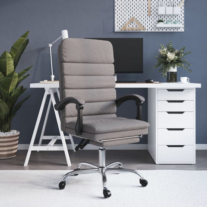 Silla De Oficina Reclinable Con Masaje Tela Gris