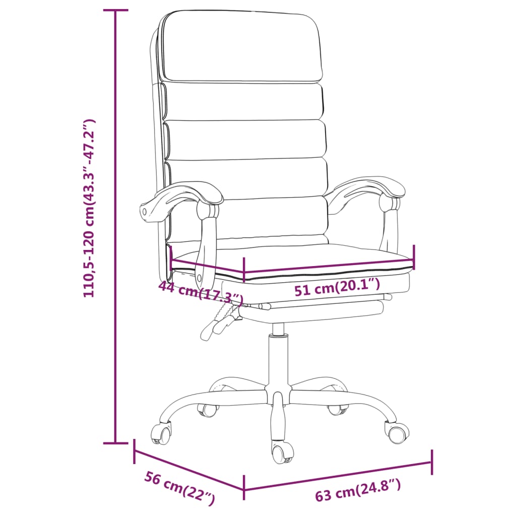 Silla De Oficina Reclinable Masaje Cuero Sintético