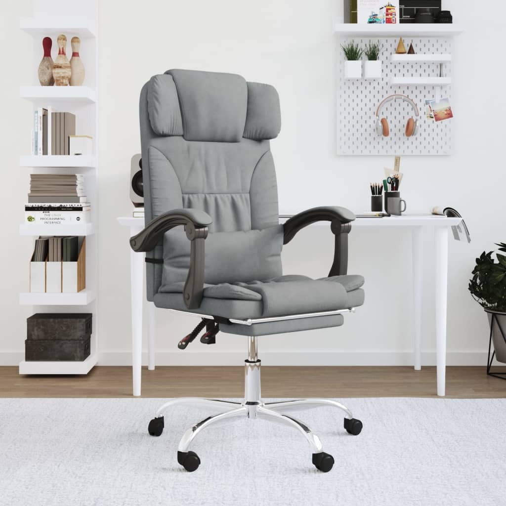 Silla De Oficina Reclinable Con Masaje De Tela