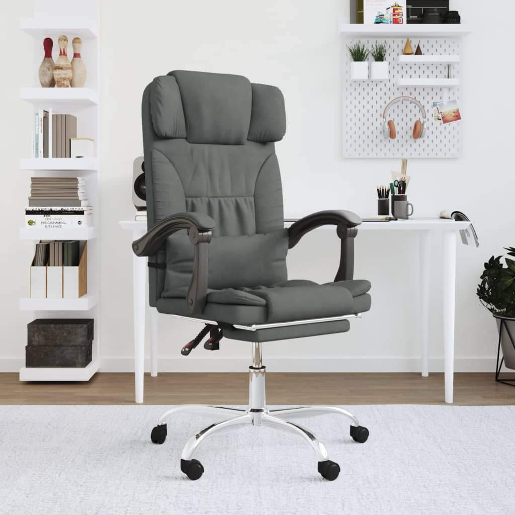 Silla De Oficina Reclinable Con Masaje De Tela
