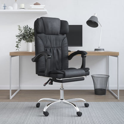 Silla De Oficina Reclinable Masaje Cuero Sintético Color