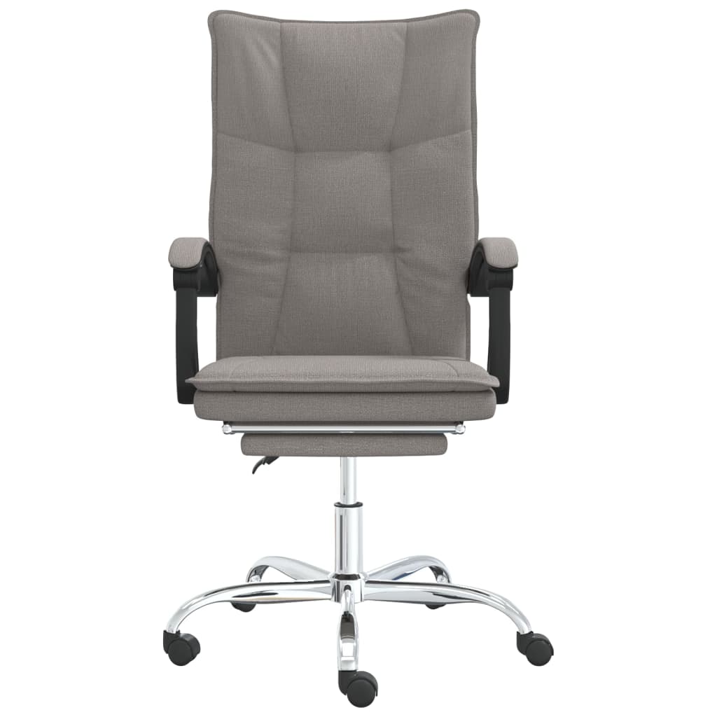 Silla De Oficina Reclinable De Tela Gris