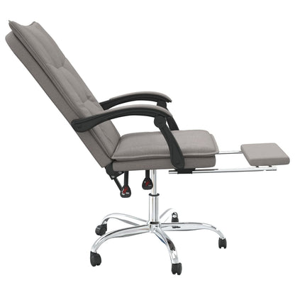 Silla De Oficina Reclinable De Tela Gris