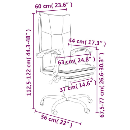 Silla De Oficina Reclinable De Tela Gris
