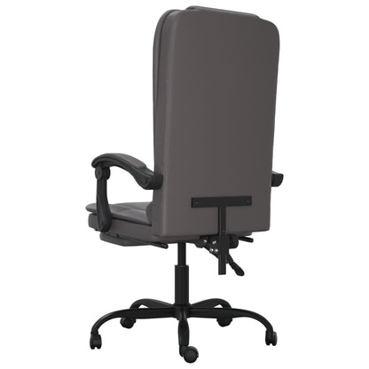 Sillón De Oficina Reclinable Con Masaje, De Piel Sintética
