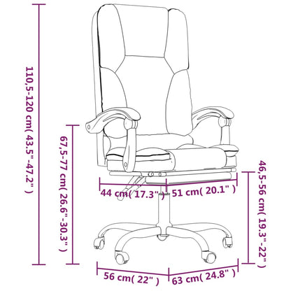 Sillón De Oficina Reclinable Con Masaje, Tapizado En Tela