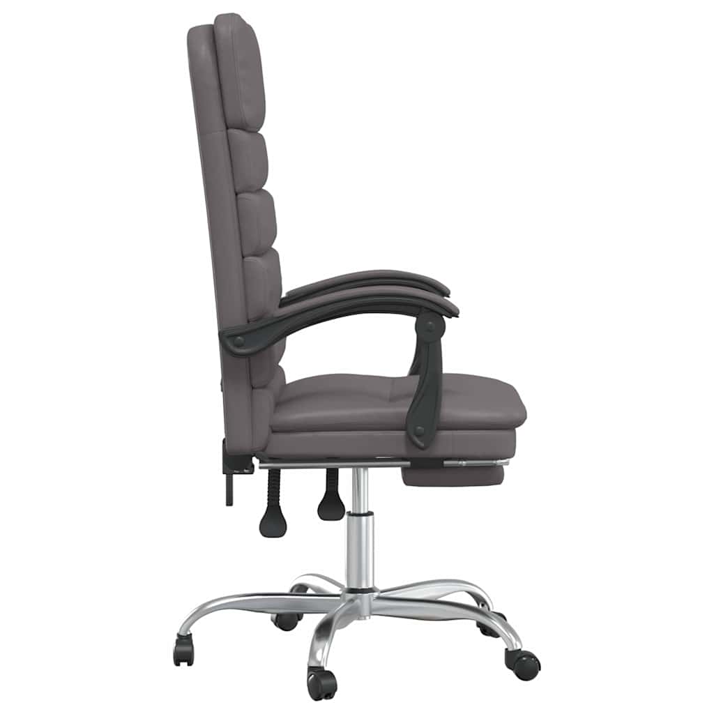 Sillón De Oficina Reclinable Con Masaje, De Piel Sintética