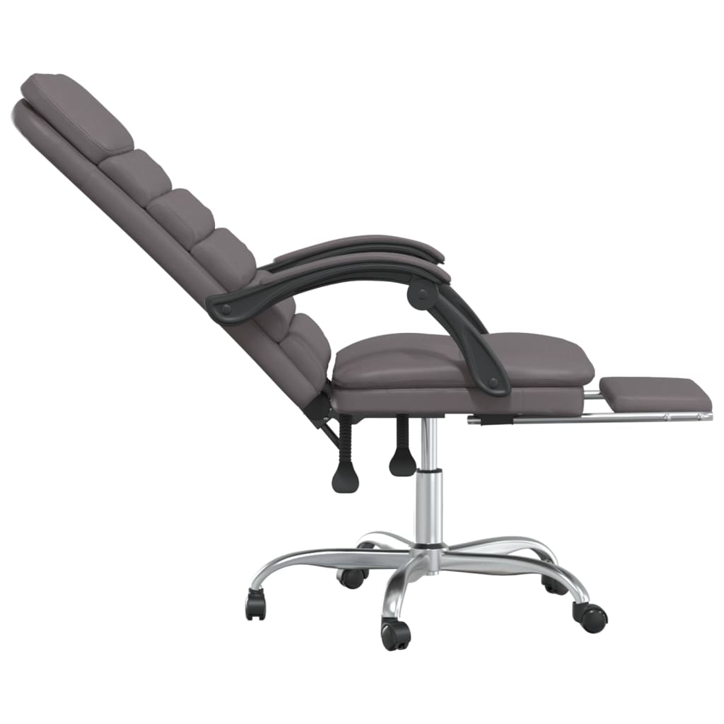 Sillón De Oficina Reclinable Con Masaje, De Piel Sintética