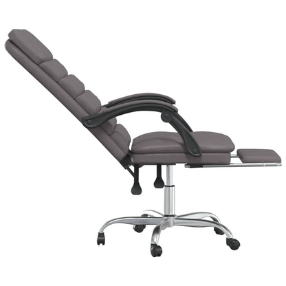Sillón De Oficina Reclinable Con Masaje, De Piel Sintética