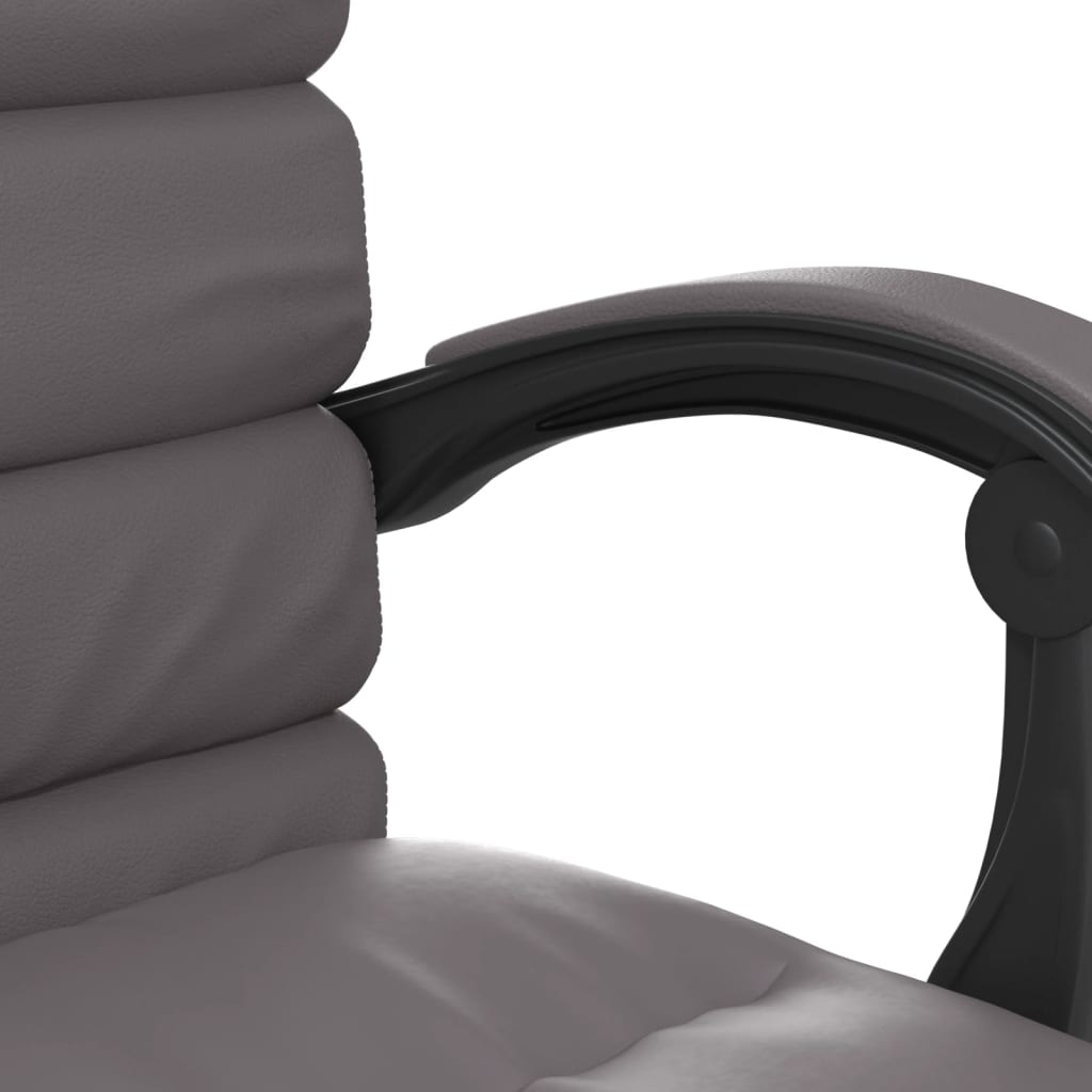 Sillón De Oficina Reclinable Con Masaje, De Piel Sintética