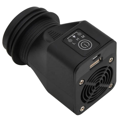 Cocina Leña Ventilador Usb Acero Inoxidable Plata 35,5X26X28 Cm