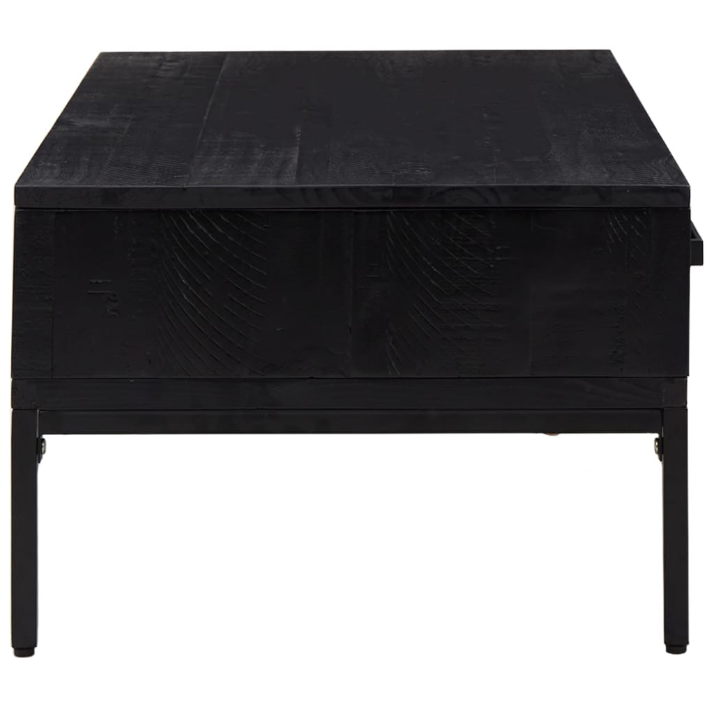Mesa De Centro Madera Maciza De Pino 90X50X35 Cm