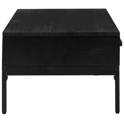 Mesa De Centro Madera Maciza De Pino 90X50X35 Cm