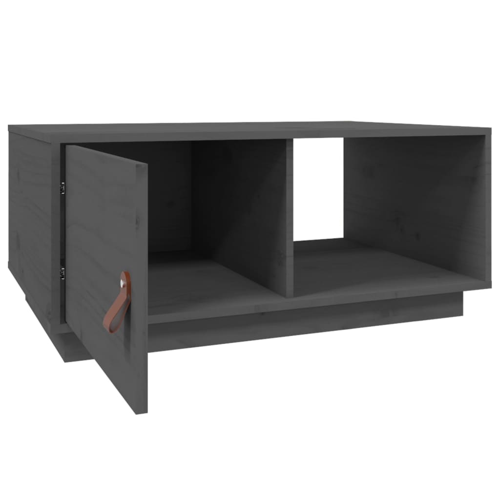 Mesa De Centro De Madera Maciza De Pino 80X50X35,5 Cm