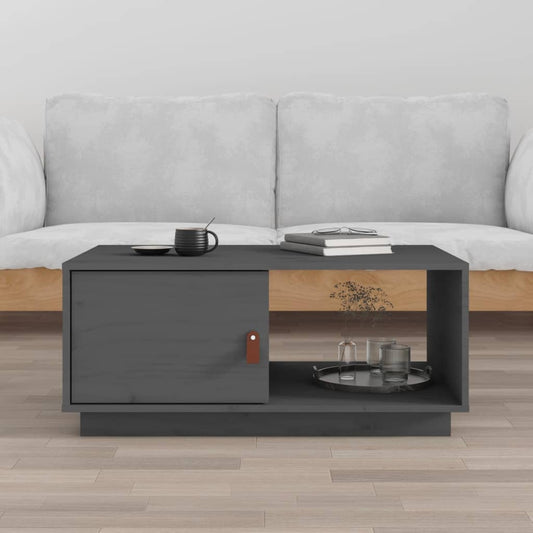 Mesa De Centro De Madera Maciza De Pino 80X50X35,5 Cm