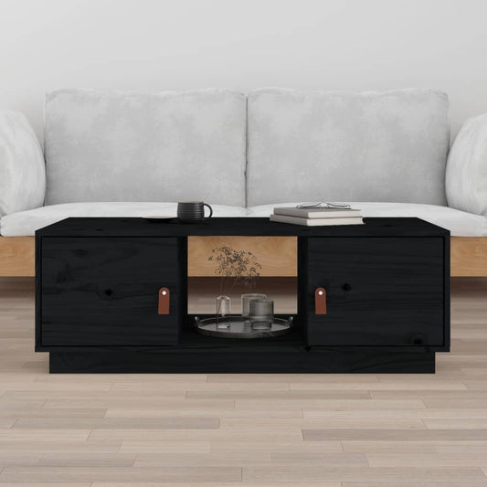 Mesa De Centro De Madera Maciza De Pino 100X50X35 Cm