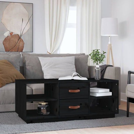 Mesa De Centro De Madera Maciza De Pino 100X50X41 Cm