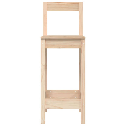 Taburetes Altos 2 Uds Madera Maciza De Pino 40X41,5X112 Cm