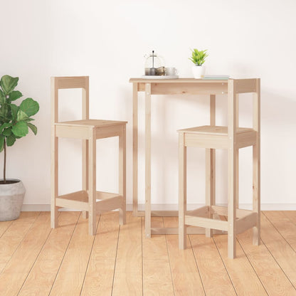 Taburetes Altos 2 Uds Madera Maciza De Pino 40X41,5X112 Cm