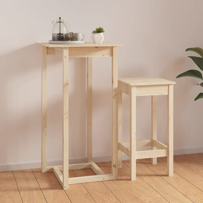 Mesa Alta De Bar Madera Maciza De Pino