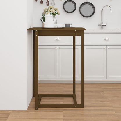 Mesa Alta De Bar Madera Maciza De Pino