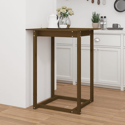 Mesa Alta De Bar Madera Maciza De Pino