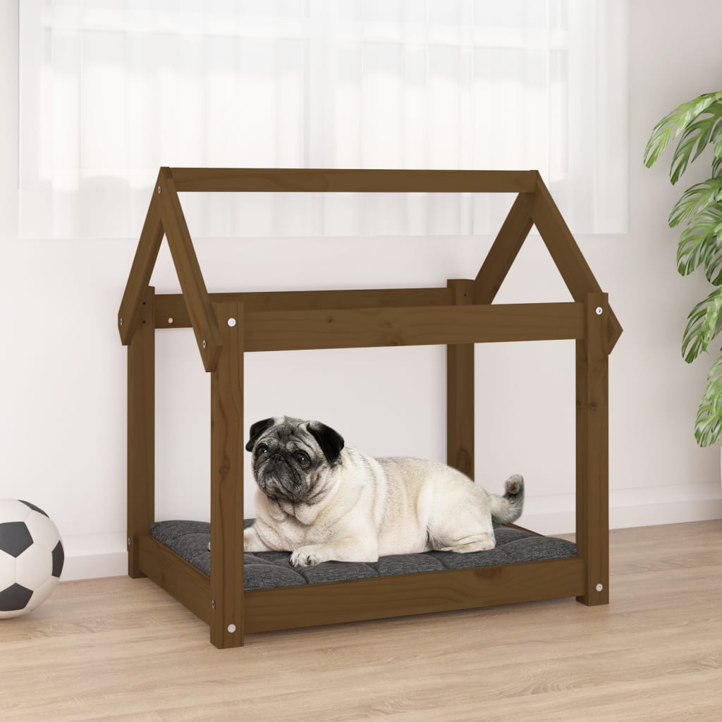 Cama Para Perros Madera Maciza De Pino